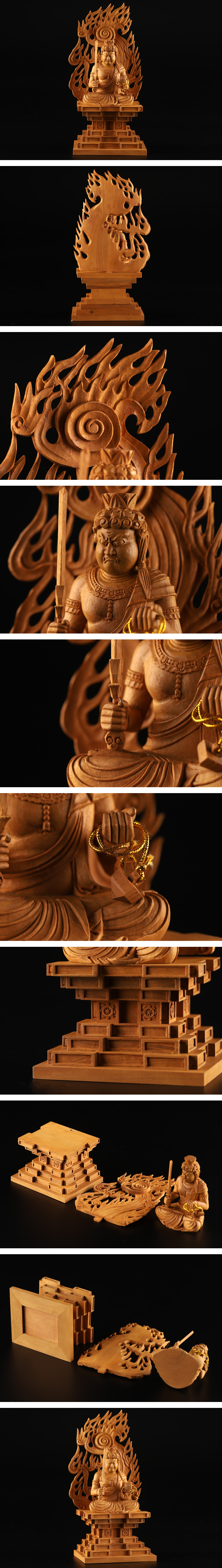 超特価通販仏教美術 白檀 木彫仏像 座像 重量226.6g KG899 その他