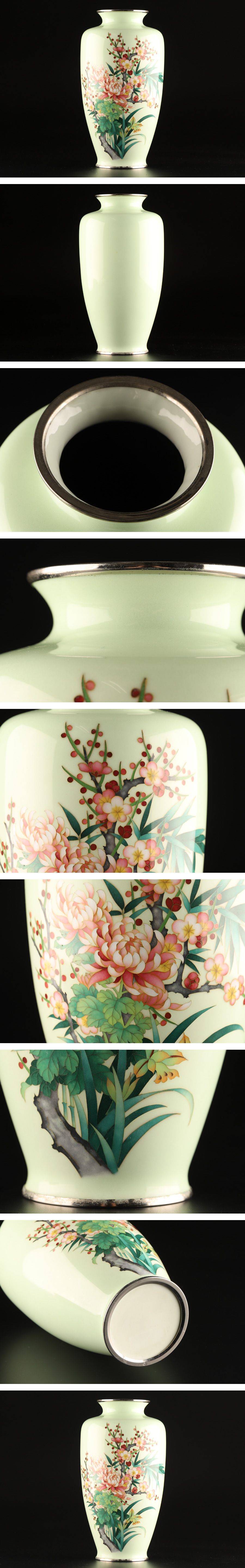 【即納新品】中国美術 七宝花図花瓶 TE122 花器