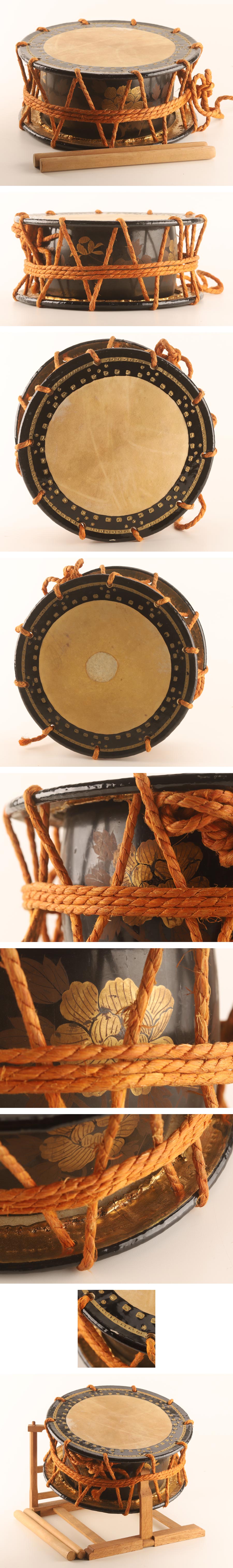 ★　蔵出しの　古い小振りな太鼓(江戸時代)　鳴物　和楽器　置物　飾り物